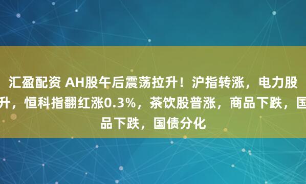 汇盈配资 AH股午后震荡拉升！沪指转涨，电力股持续拉升，恒科指翻红涨0.3%，茶饮股普涨，商品下跌，国债分化