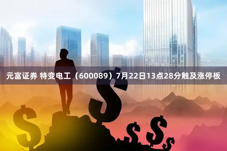 元富证券 特变电工（600089）7月22日13点28分触及涨停板