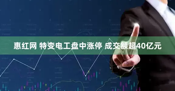 惠红网 特变电工盘中涨停 成交额超40亿元